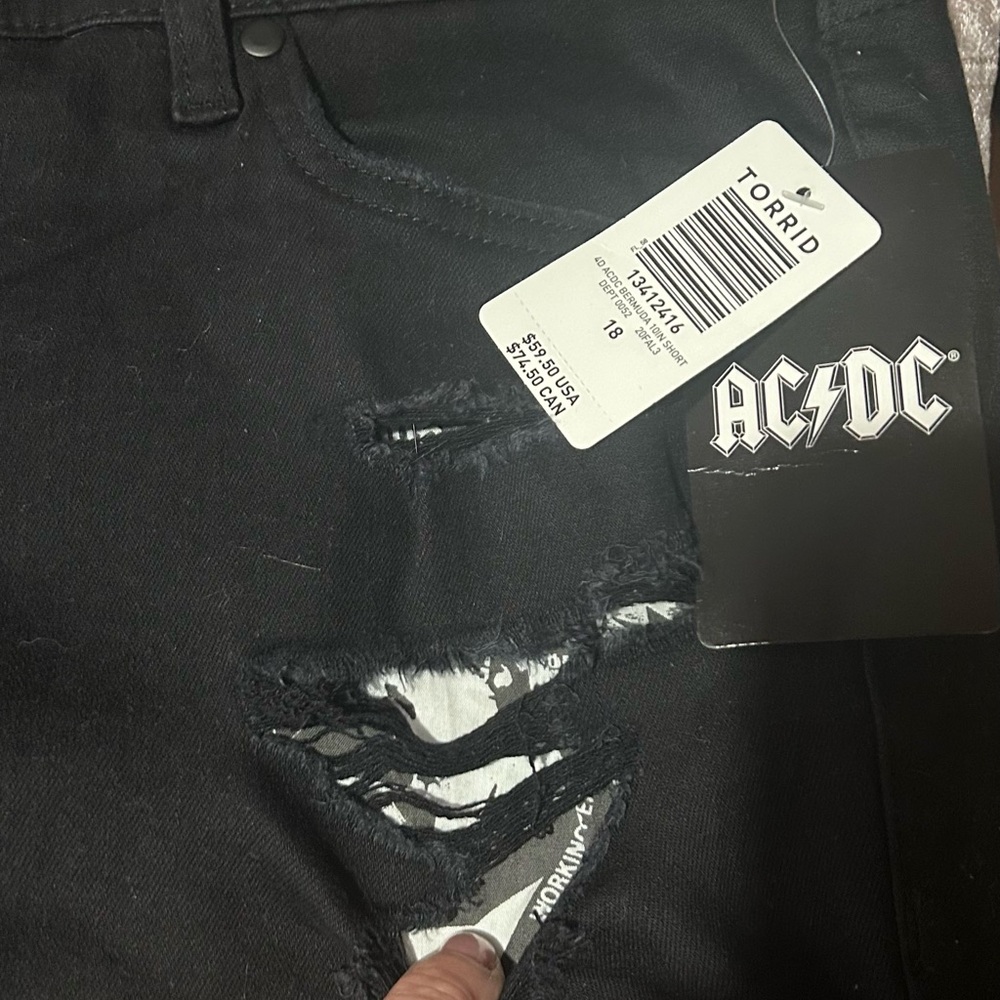 AC/DC Black Distressed Jeans